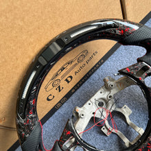 Load image into Gallery viewer, CZD auto parts for Nissan GTR R35 2009-2016 steering wheel with red flakes carbon &amp;LED top