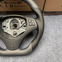 Load image into Gallery viewer, czd auto parts carbon fiber steering wheel for BMW E92 with black leather