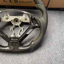 Load image into Gallery viewer, czd auto parts carbon fiber steering wheel for Infiniti G25 G35 G37 G37X 2007-2015 with yellow stripe