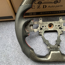 Load image into Gallery viewer, CZD Autoparts For Honda FK2 carbon fiber steering wheel red double stripe