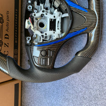 Load image into Gallery viewer, czd auto parts carbon fiber steering wheel for Acura TLX 2015-2021 with blue stripe and trim