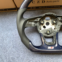 Load image into Gallery viewer, CZD auto parts for Audi A4 (B9) Avant carbon fiber steering wheel with blue &amp; black carbon fiber