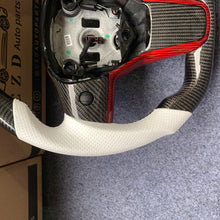 Load image into Gallery viewer, CZD auto parts for Tesla Model 3 2017-2020 carbon fiber steering wheel with red carbon fiber button trim