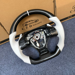 CZD auto parts carbon fiber steering wheel for Lexus IS250 /300 /350 2006-2013 with white perforated leather
