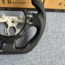 Load image into Gallery viewer, CZD autoparts for Nissan GTR R35 2009-2016 steering wheel with gloss black carbon fiber trim