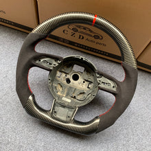 Load image into Gallery viewer, CZD auto parts for S3 (8V) Sportback carbon fiber steering wheel with alcantara leather side