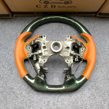 Load image into Gallery viewer, CZD auto parts for Honda Ridgeline 2017-2020 carbon fiber steering wheel with orange perforated leather side