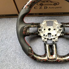 Load image into Gallery viewer, CZD auto parts for Ford Mustang 2015-2017 carbon fiber steering wheel with red wire forged carbon