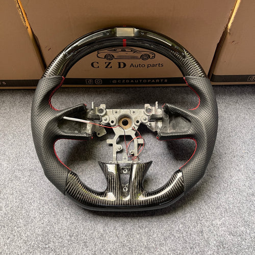 czd auto parts carbon fiber steering wheel for Infiniti Q50 with round led