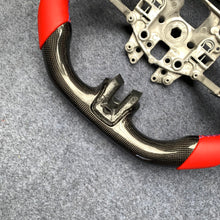 Load image into Gallery viewer, CZD autoparts for Ford Mustang 2015-2017 carbon fiber steering wheel with red smooth leather