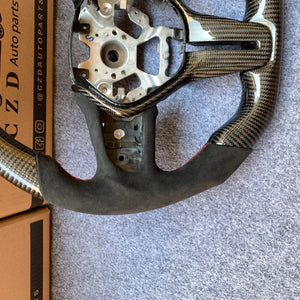 2018-2019 Infiniti Q50/Q60/QX50 carbon fiber steering wheel with round top round bottom shape from czd auto parts