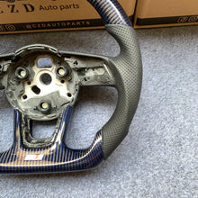 Load image into Gallery viewer, CZD auto parts for Audi A4 (B9) Avant carbon fiber steering wheel with blue &amp; black carbon fiber