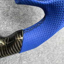 Load image into Gallery viewer, czd auto parts carbon fiber steering wheel for Acura TL with blue perforated leather
