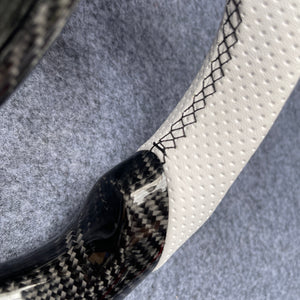 czd auto parts carbon fiber steering wheel for Toyota 86 2012-2016 with white leather