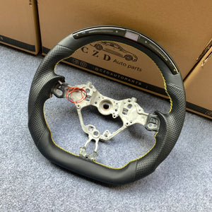 czd auto parts carbon fiber steering wheel for Toyota 86 2016-2019 with yellow stitching