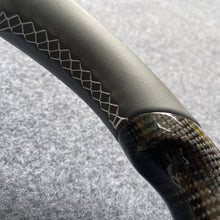 Load image into Gallery viewer, CZD autoparts for  Chevrolet Corvette C6 Z06 C6 2005-2013 carbon fiber steering wheel with gray  smooth leather side