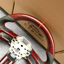 Load image into Gallery viewer, CZD autoparts for Ford Mustang 2015-2017 carbon fiber steering wheel with red &amp; black carbon fiber