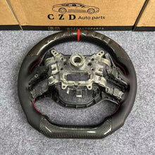 Load image into Gallery viewer, czd auto parts carbon fiber steering wheel for Honda civic 2006-2008 with black perforated leather