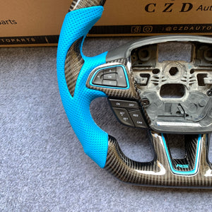 CZD auto parts for Ford Focus RS ST 2015-2018 carbon fiber steering wheel with led