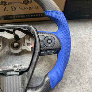 CZD Autoparts for Toyota 8th gen Camry se xse le xle 2018-2022 carbon fiber steering wheel  matte black carbon fiber top and bottom