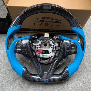 czd auto parts carbon fiber steering wheel for Acura TLX 2015-2021 with thumb grips and led