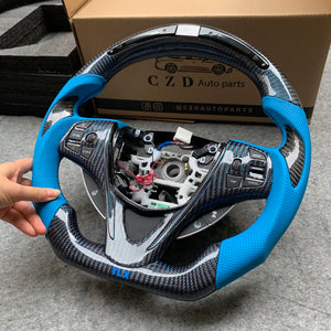 czd auto parts carbon fiber steering wheel for Acura TLX 2015-2021 with thumb grips and led