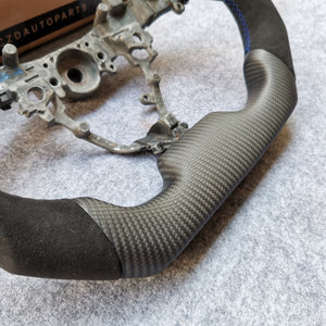 czd auto parts carbon fiber steering wheel for Toyota IQ with blue stripe