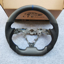 Load image into Gallery viewer, czd auto parts carbon fiber steering wheel for Toyota IQ with blue stripe