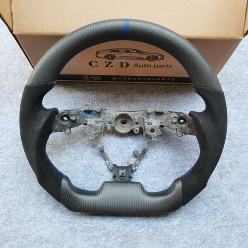 czd auto parts carbon fiber steering wheel for Toyota IQ with blue stripe