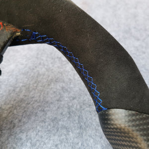 czd auto parts carbon fiber steering wheel for Toyota IQ with blue stripe