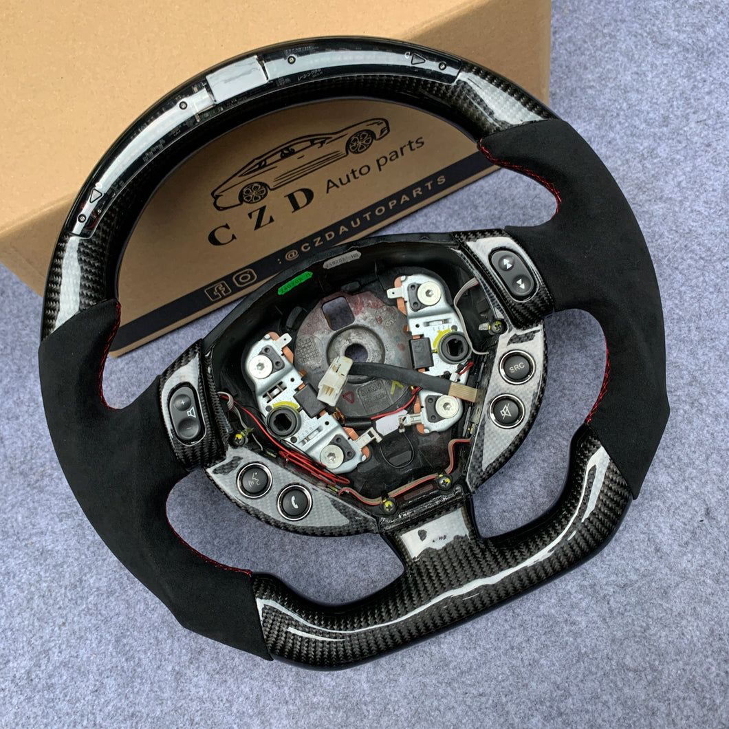 CZD auto parts carbon fiber steering wheel for Maserati GranTurismo 2007-2020 with led shift light