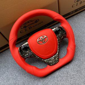 czd auto parts carbon fiber steering wheel for Toyota Corolla ALTIS with airbag cover
