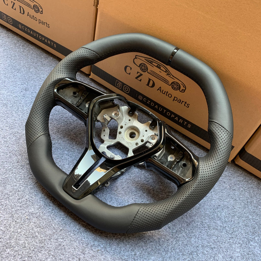 CZD auto parts for Infiniti Q50 2018-2019 carbon fiber steering wheel with black perforated leather