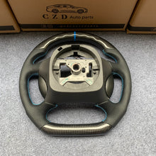 Load image into Gallery viewer, CZD auto parts for Ford Mustang GT Cobra SVT Saleen Roush 1999-2004 carbon fiber steering wheel with blue stripe line