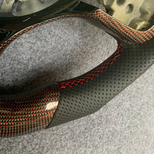 Load image into Gallery viewer, CZD auto parts carbon fiber steering wheel for Mitsubishi Lancer Evolution Evo 10 with red stripe