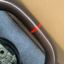 Load image into Gallery viewer, CZD auto parts carbon fiber steering wheel for Mitsubishi Lancer Evolution Evo 10 with red stripe