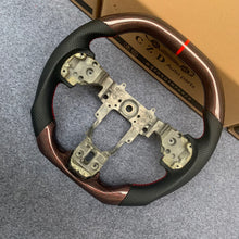 Load image into Gallery viewer, CZD auto parts for Mitsubishi Lancer Evolution Evo 10 carbon fiber steering wheel with red and silver wire carbon