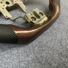 Load image into Gallery viewer, CZD auto parts for Mitsubishi Lancer Evolution Evo 10 carbon fiber steering wheel with red and silver wire carbon