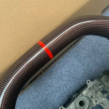 Load image into Gallery viewer, CZD auto parts for Mitsubishi Lancer Evolution Evo 10 carbon fiber steering wheel with red and silver wire carbon