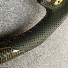 Load image into Gallery viewer, CZD auto parts carbon fiber steering wheel for Mitsubishi Lancer Evolution Evo 10 with purple stitching