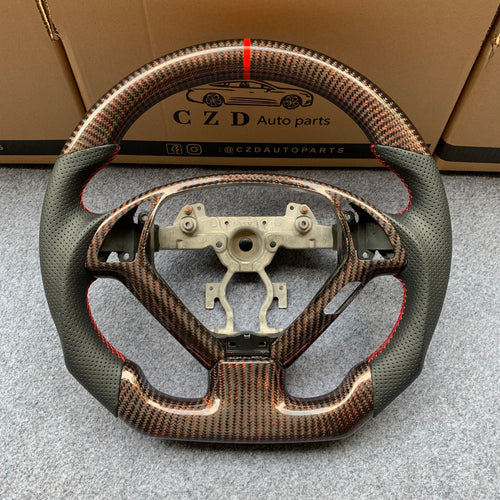 czd auto parts carbon fiber steering wheel for Infiniti G37 with red carbon fiber
