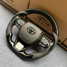 Load image into Gallery viewer, CZD auto parts for Toyota  Avalon 2019-2022 carbon fiber steering wheel with piano black badge