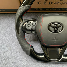 Load image into Gallery viewer, CZD auto parts for Toyota  Avalon 2019-2022 carbon fiber steering wheel with piano black badge