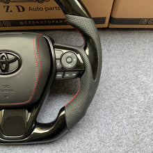 Load image into Gallery viewer, CZD auto parts for Toyota  Avalon 2019-2022 carbon fiber steering wheel with piano black badge