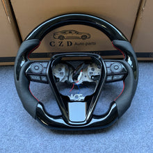 Load image into Gallery viewer, czd auto parts carbon fiber steering wheel for Toyota Avalon 2018-2022 with red stitching