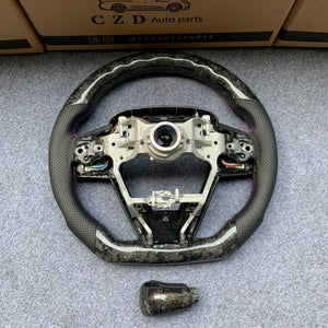 CZD Autoparts For Toyota 8th gen Camry se xse le xle 2018-2022 carbon fiber steering wheel gloss forged carbon fiber trim