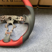 Load image into Gallery viewer, CZD autoparts for Nissan 7th gen Maxima 2009-2014 carbon fiber steering wheel  with red smooth leather top &amp; bottom
