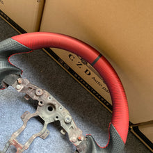 Load image into Gallery viewer, CZD autoparts for Nissan 7th gen Maxima 2009-2014 carbon fiber steering wheel  with red smooth leather top &amp; bottom