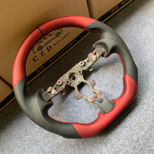 Load image into Gallery viewer, CZD auto parts for Nissan Sentra SV 2017-2019 carbon fiber steering wheel  with red smooth leather top &amp; bottom