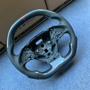 CZD auto parts carbon fiber steering wheel for Chevrolet Corvette C7 2014-2019 with black smooth leather